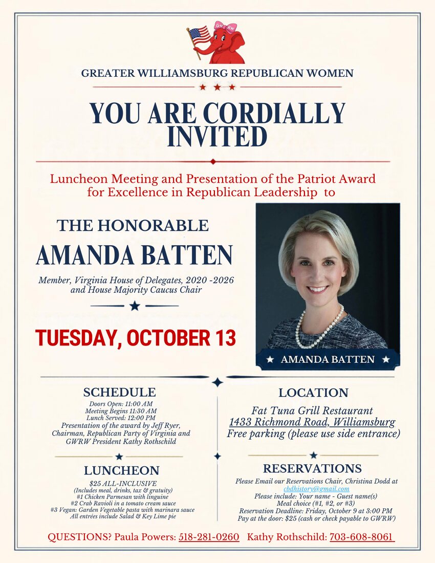 GWRW Patriot Award Luncheon save-the-date flyer