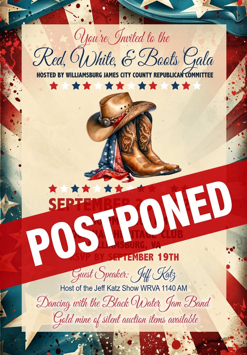 Red, White & Boots Gala — postponed